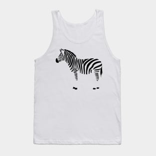 Zebra Black Stripes Silhouette Art Tank Top